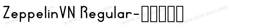 ZeppelinVN Regular字体转换